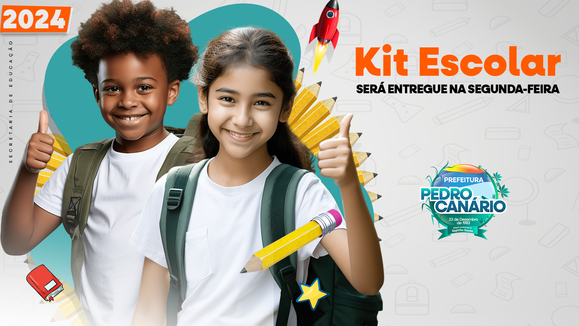 Kit Escolar será entregue a partir desta segunda-feira em Pedro Canário